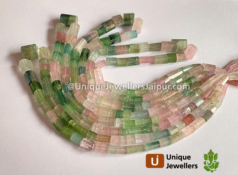 Afghan Tourmaline Step Cut Pipe Beads